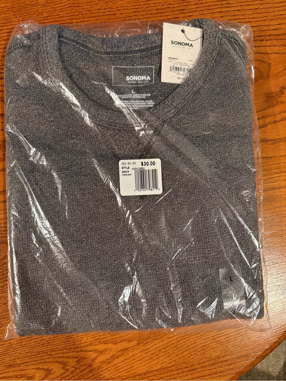 SONOMA Men's Long Sleeve - Gray
